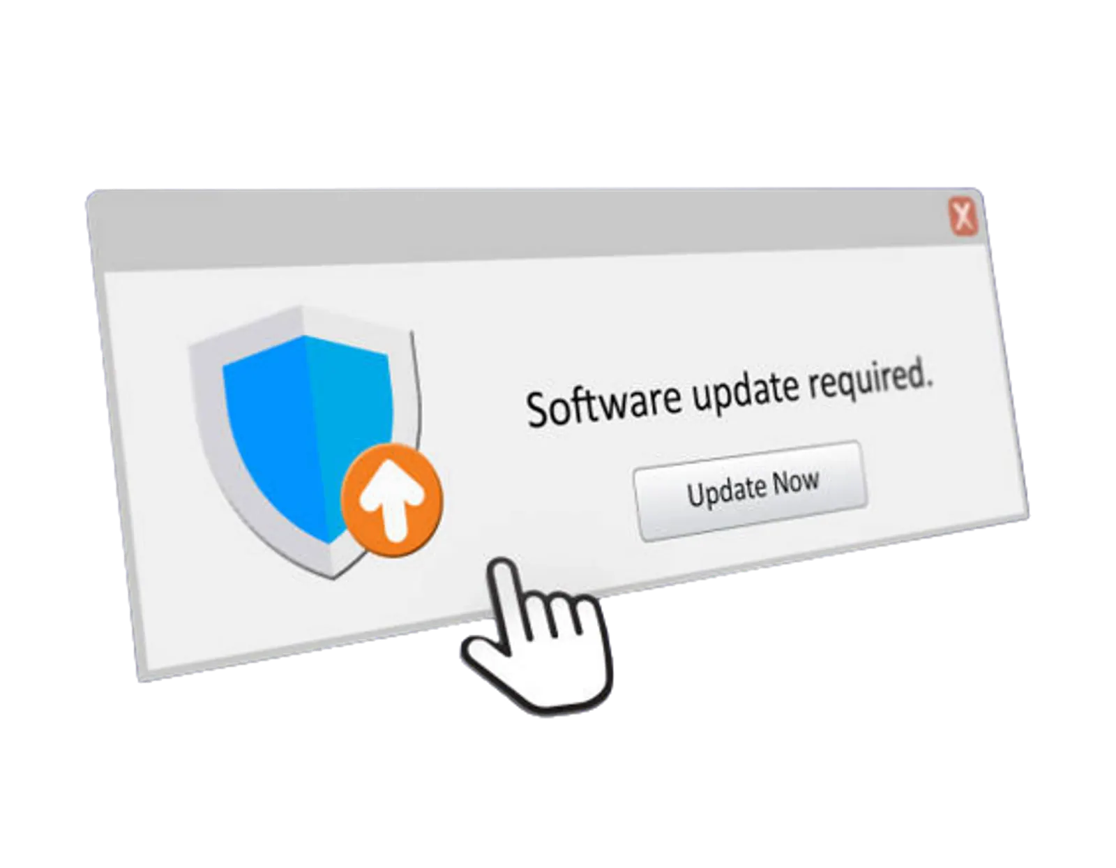 Required software update notice