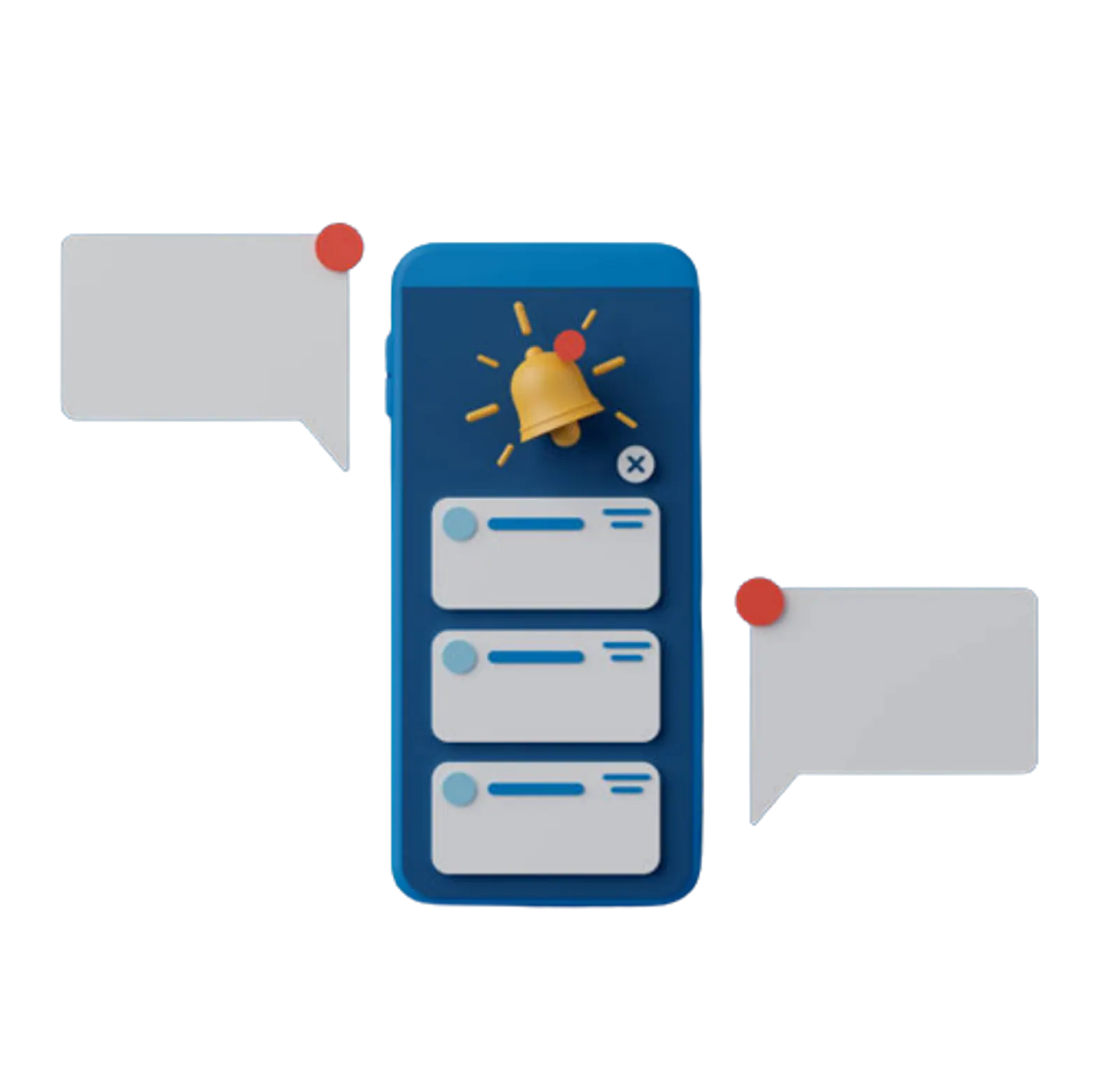 Illustration of a smartphone with a notification bell