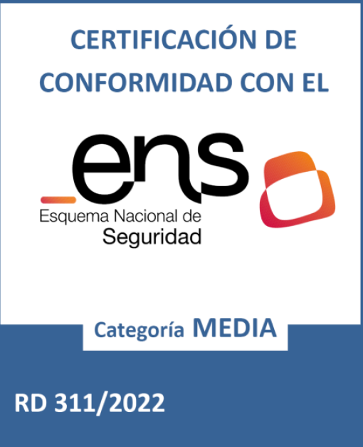 Certificación de Conformidad con el Esquema Nacional de Seguridad - Categoría MEDIA - RD 311/2022